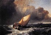 Joseph Mallord William Turner Dutch Boats in a Gale France oil painting artist